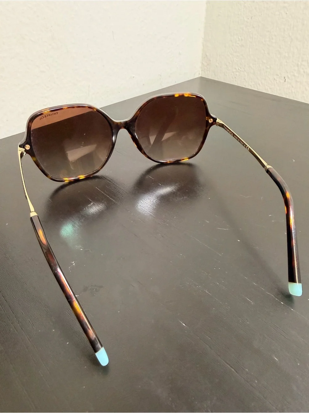 Tiffany & Co. TF 4191 Tortoise & Gold Square Sunglasses Brown Gradient 57mm